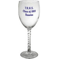 10 1/2 Oz. Angelique Series Twisted Stem Wine Glass (Screen Printed)
